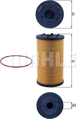 MAHLE OX 1306D - Масляний фільтр autocars.com.ua