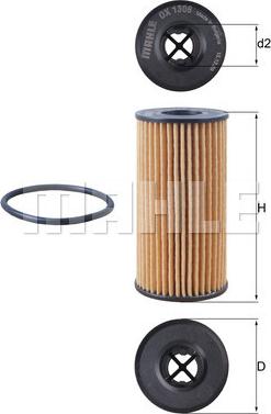 MAHLE OX 1308D - Масляний фільтр autocars.com.ua