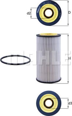 MAHLE OX 1311D - Масляний фільтр autocars.com.ua
