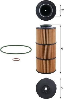 MAHLE OX 1389D - Масляний фільтр autocars.com.ua