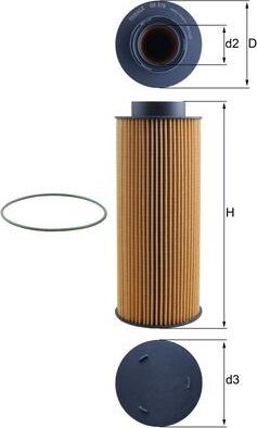 MAHLE OX 376D - Масляний фільтр autocars.com.ua