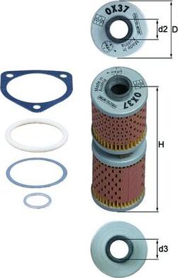 MAHLE OX 37D - Масляний фільтр autocars.com.ua