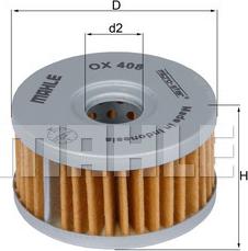 MAHLE OX 408 - Масляний фільтр autocars.com.ua