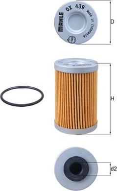 MAHLE OX 439D - Масляний фільтр autocars.com.ua