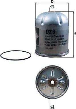 MAHLE OZ 3D - Масляний фільтр autocars.com.ua