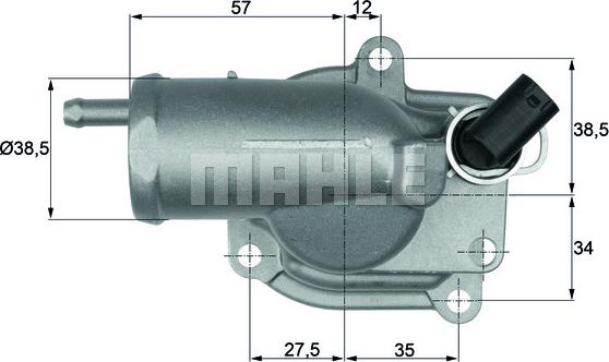 MAHLE TH 10 87 - Термостат, охлаждающая жидкость avtokuzovplus.com.ua