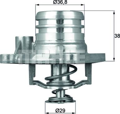 MAHLE TI 13 92 - Термостат, охлаждающая жидкость avtokuzovplus.com.ua