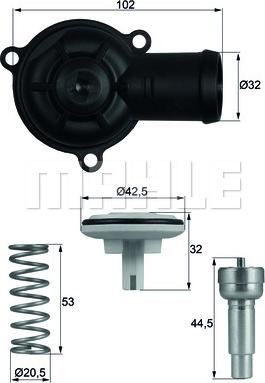 MAHLE TI 220 87D - Термостат, охолоджуюча рідина autocars.com.ua