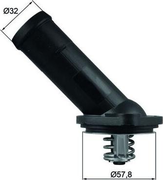 MAHLE TI 225 92D - Термостат, охолоджуюча рідина autocars.com.ua