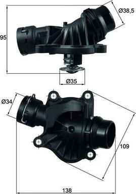 MAHLE TI 234 88 - Термостат, охолоджуюча рідина autocars.com.ua