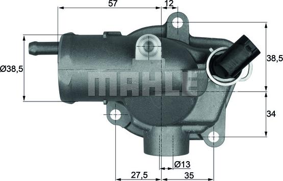 MAHLE TI 27 92 - Термостат, охолоджуюча рідина autocars.com.ua