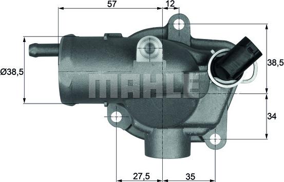 MAHLE TI 30 92 - Термостат, охолоджуюча рідина autocars.com.ua