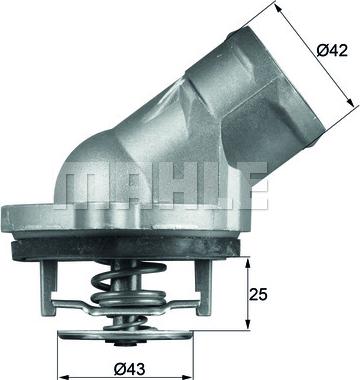 MAHLE TI 45 87D - Термостат, охолоджуюча рідина autocars.com.ua