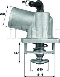 MAHLE TI 55 92 D - Термостат, охолоджуюча рідина autocars.com.ua