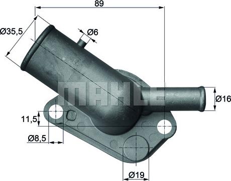 MAHLE TI 64 87D - Термостат, охолоджуюча рідина autocars.com.ua