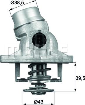 MAHLE TM 12 105 - Термостат, охолоджуюча рідина autocars.com.ua