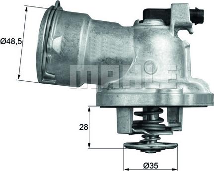 MAHLE TM 28 87 - Термостат, охолоджуюча рідина autocars.com.ua