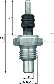 MAHLE TSE 5 - Датчик, температура охолоджуючої рідини autocars.com.ua