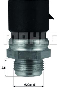 MAHLE TSW 36D - Термовимикач, вентилятор радіатора / кондиціонера autocars.com.ua