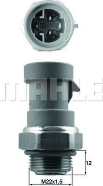 MAHLE TSW 66 - Термовимикач, вентилятор радіатора / кондиціонера autocars.com.ua