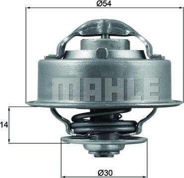 MAHLE TX 124 87D - Термостат, охолоджуюча рідина autocars.com.ua