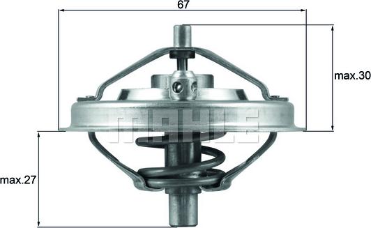MAHLE TX 125 80 - Термостат, охолоджуюча рідина autocars.com.ua
