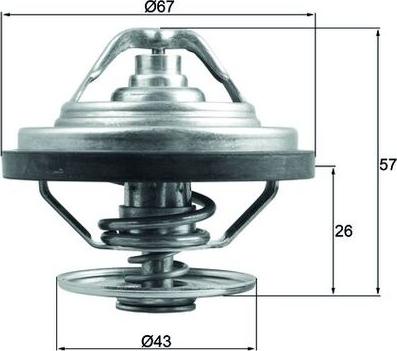 MAHLE TX 158 83 - Термостат, охолоджуюча рідина autocars.com.ua