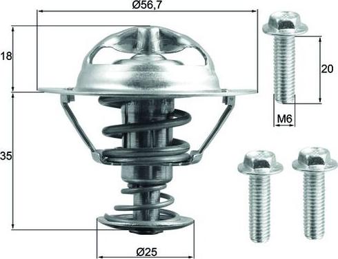 MAHLE TX 202 90D - Термостат, охолоджуюча рідина autocars.com.ua