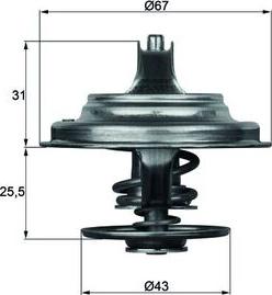 MAHLE TX 23 71D - Термостат, охолоджуюча рідина autocars.com.ua
