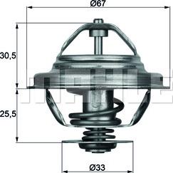 MAHLE TX 27 71D - Термостат, охлаждающая жидкость avtokuzovplus.com.ua