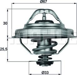 MAHLE TX 28 92D - Термостат, охолоджуюча рідина autocars.com.ua