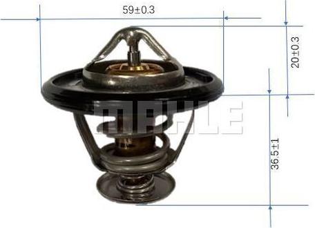 MAHLE TX 477 82D - Термостат, охолоджуюча рідина autocars.com.ua