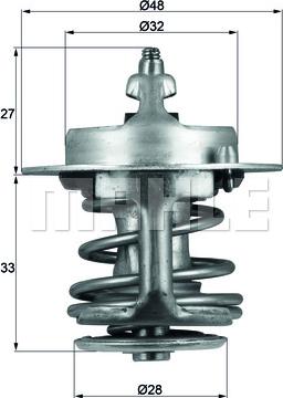 MAHLE TX 63 83 - Термостат, охлаждающая жидкость avtokuzovplus.com.ua