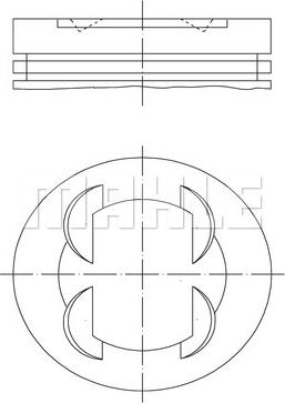 MAHLE 083 22 00 - Поршень autocars.com.ua