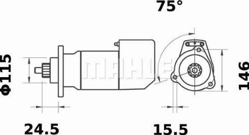 MAHLE 11139020 - Стартер autodnr.net