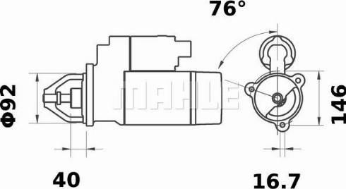 MAHLE 11139161 - Стартер autocars.com.ua