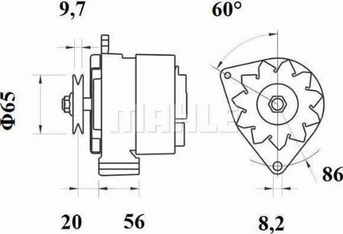 MAHLE 11201062 - Генератор autocars.com.ua