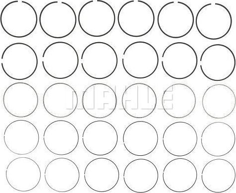 MAHLE 41847CP.020 - Комплект поршневих кілець autocars.com.ua