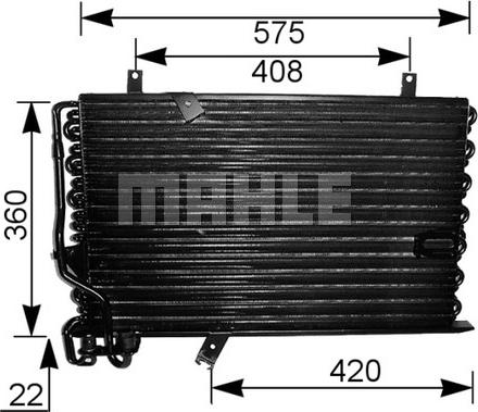 MAHLE AC 205 000S - Конденсатор, кондиціонер autocars.com.ua