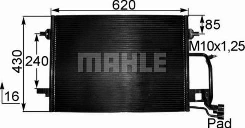 MAHLE AC 241 000S - Конденсатор, кондиціонер autocars.com.ua