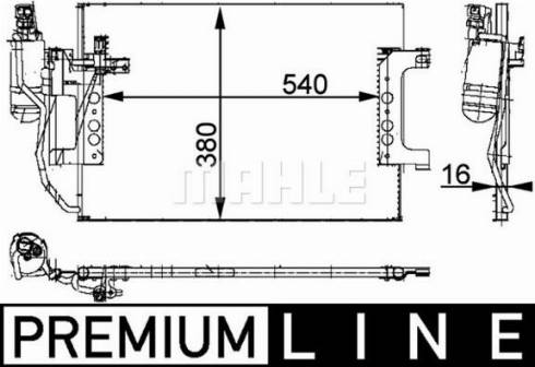 MAHLE AC 351 000P - Конденсатор, кондиціонер autocars.com.ua