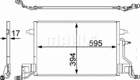 MAHLE AC 403 000S - Конденсатор, кондиціонер autocars.com.ua