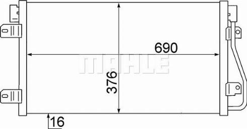 MAHLE AC 526 000S - Конденсатор, кондиціонер autocars.com.ua