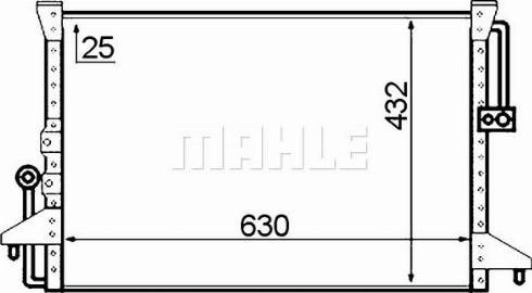 MAHLE AC 531 000S - Конденсатор, кондиціонер autocars.com.ua