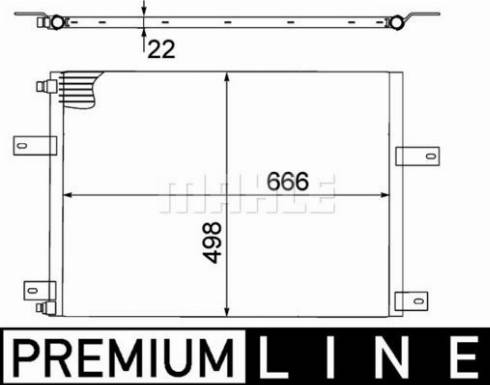 MAHLE AC 550 000P - Конденсатор, кондиціонер autocars.com.ua