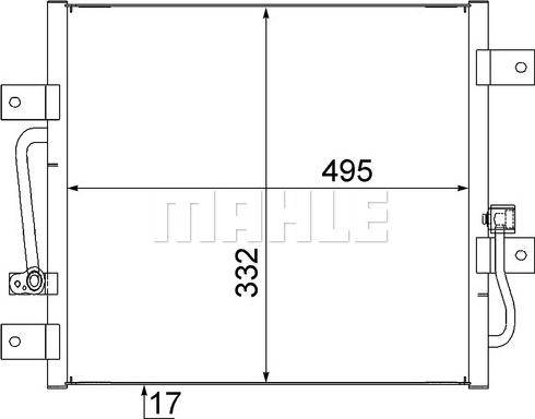 MAHLE AC 563 000S - Конденсатор, кондиціонер autocars.com.ua