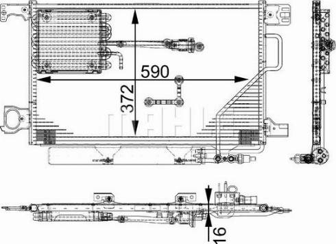 MAHLE AC 661 000P - Конденсатор кондиционера avtokuzovplus.com.ua