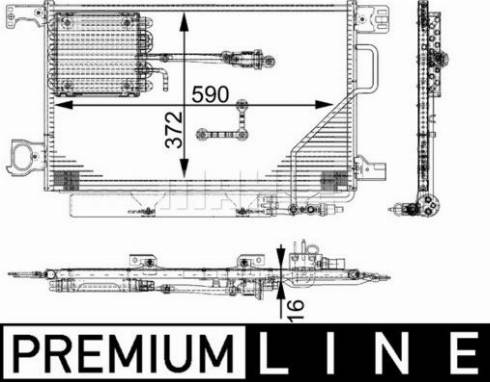 MAHLE AC 661 000P - Конденсатор кондиционера avtokuzovplus.com.ua