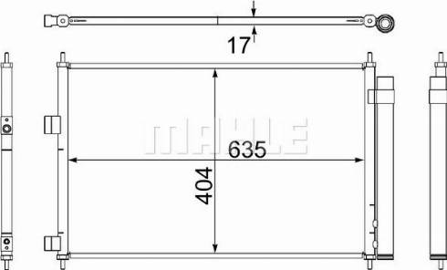 MAHLE AC 798 001S - Конденсатор, кондиціонер autocars.com.ua