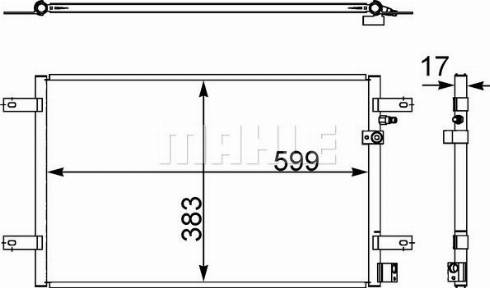 MAHLE AC 803 001S - Конденсатор, кондиціонер autocars.com.ua